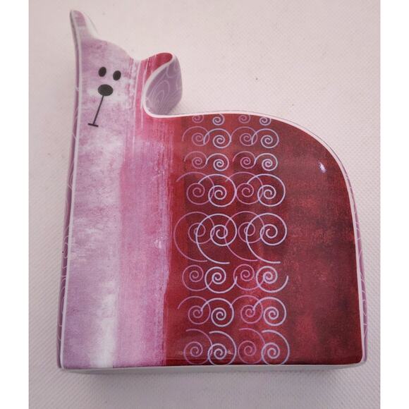 CAT-FLAT MATES-ROYAL WORCESTER-SADIE-Purple-White Swirls-Unique-Cat Lover - Picture 6 of 8